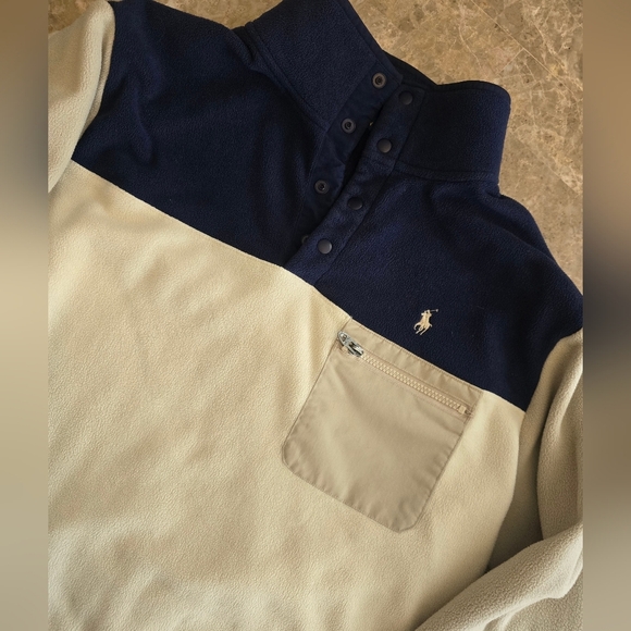 Mens Polo Ralph Lauren Colorblock Fleece Sz XL - Picture 3 of 6